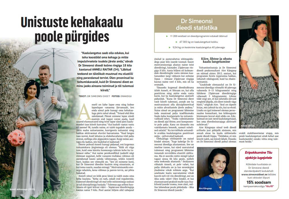 Ajakiri Tiiu: Anneli unistuste kehakaalu poole pürgides