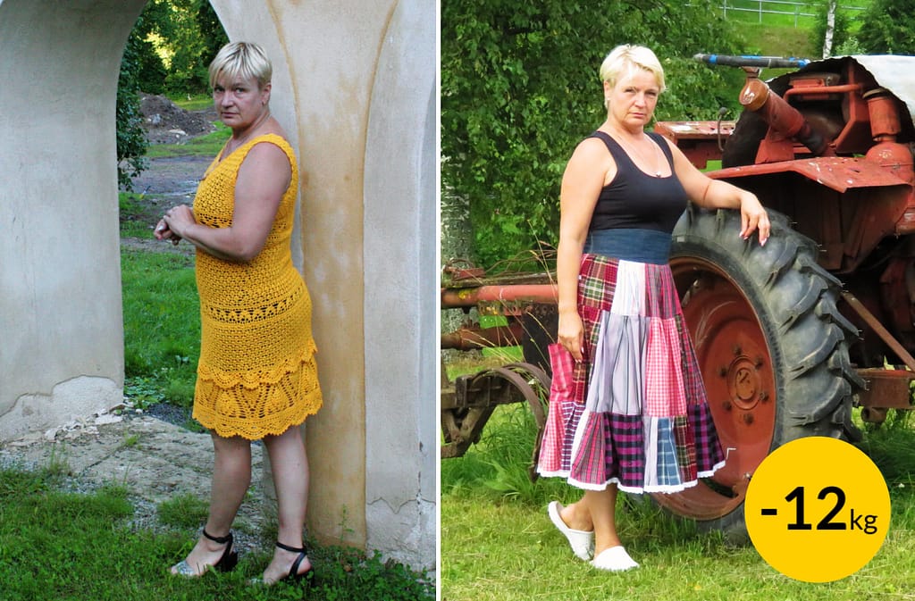 “Kaotasin Dr Simeonsi dieedi pooleteise ringiga 12kg, olemine on palju kergem ning garderoob on välja vahetatud! Programm on lihtne ning nii hämmastav kui see ka ei tundu, nälga tõesti ei tunne,” räägib 54-aastane liikuva eluviisiga Vilja Tallinnast.