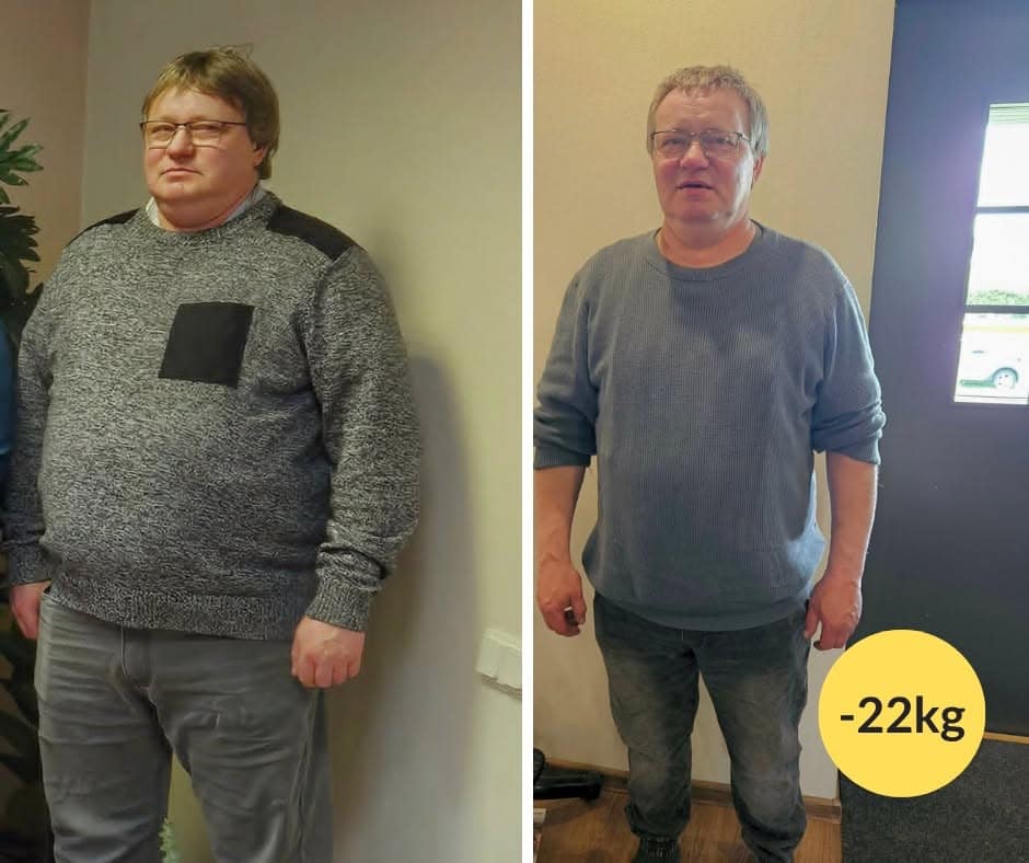 Eesmärk oli kaotada 15 kg, kuid tulemuseks kujunes -22 kg